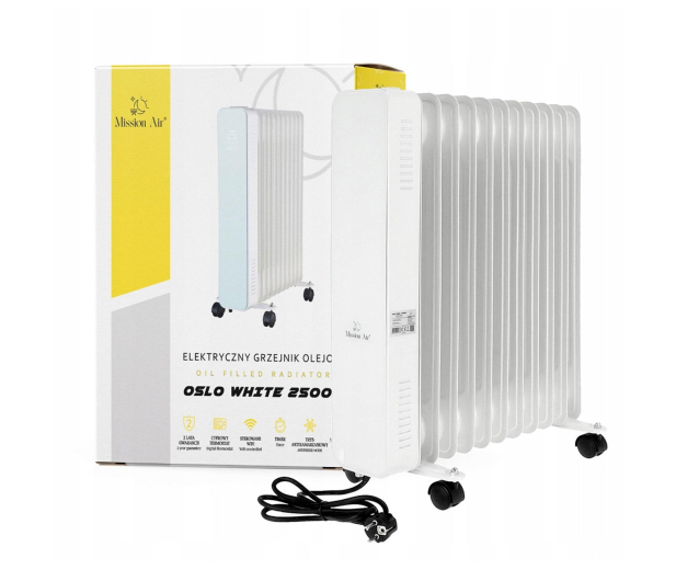 Mission Air Grzejnik olejowy OSLO 2500W White WiFi - 1590313 - zdjęcie 2